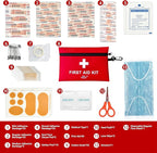 2Pack 152 Piece Small First Aid Kit, Travel Size First Aid Kit TSA Approved, Mini Forst aid kit for Home, Car, Travel, Camping, Truck, Sports, Office, Hiking Med Kit for Backpack;Gift for Grandma.