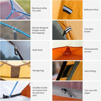Naturehike Cloud Up Tent, Lightweight Backpacking Tents, Waterproof Ultralight Tent for Camping Hiking Backpacking