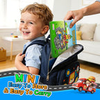 Mini Magnetic Tiles Road Travel Essentials Set — Portable STEM Sensory Magnetic Building Blocks for Toddlers & Preschool Toys, Compact Travel Toys for 3+ Boys & Girls, Easter Birthday Gift