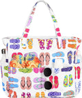 Trifabricy Beach Bags for Women Waterproof Sandproof Women Tote Bag, Large Beach Bag with Zipper for Gym Travel Vocation