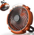 ASNUG Camping Fan with LED Lantern, 6000mAh Battery Operated Rechargeable Fan, 3 Speeds,180° Rotation, Portable Desk Fan with Hanging Hook, Tent Fan for Travel Camping Outdoor Fishing