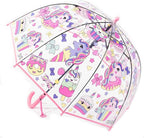 MRTLLOA Kids Clear Bubble Umbrella with an Easy Grip Curved Handle, Safety Transparent Dome Bubble Umbrella for Toddler Boys Girls