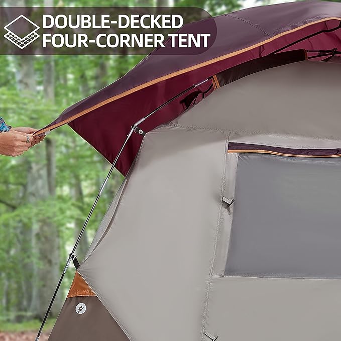 CAMEL CROWN Tents for Camping 4/8 Person Waterproof Tent Quick Setup Folding Outdoor Backpacking Tents Family Hiking