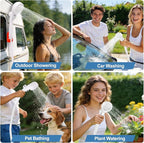 Portable Shower for Camping with 7800mAh Battery, Rechargeable Camping Shower with Intelligent LED Display, 3 Spray Modes, IPX8 Waterproof Outdoor Camp Pump for Hiking, Travel, Car, Pet