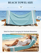 LANE LINEN Turkish Beach Towels for Women, Set of 6 - Large 39"x71", Pre-Washed, No-Shrink, Sand-Free, Quick Dry, Lightweight, Soft Beach Bath Towels - Vintage Beach