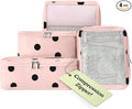 VANDEL Space-Saving Compression Packing Cubes for Kids + Women, Compressible Carry On Suit Case Organizer Luggage Kids Packing Cubes for Baby Bag Organizer Pouches for Luggage, Treavel Suitcase Cube