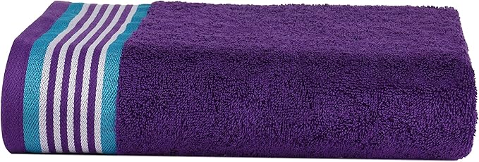 CASA COPENHAGEN He & She 6Pcs 100% Egyptian Cotton Large Designer Towels Gift Set- Indigo - Teal, 550GSM, 2Bath 2Hand 2Washcloths, Bath Towels for Bathroom (Gift Set for Women & Men)