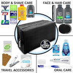 Convenience Kits International Men's Premium 20-Piece Travel Hygiene Kit, 24 Count Bulk Case for Hotels, Shelters, Disaster Relief