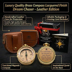 The Dream Chaser Compass - Go Confidently -2026 Unique Graduation Gifts for Him, College, High School, Cool Birthday Gift Idea for Son, Boys, Motivational Greeting Card Included
