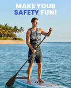Owntop Swim Vest Adult Water Sport Vest Neoprene Floaties for Swimming, Boating, Kayaking, Fishing | Adjustable Zipper Dual Buckle Foldable Buoyancy Jacket