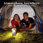 Camping Lantern Rechargeable, Telescopic 8000mAh Retro Waterproof Camping Light, Electric Lanterns for Power Outages, Vintage Hurricane Lamp for Tent Outdoor Patio RV Fishing