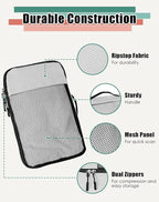 WTREE 4-Piece Packing Cubes Travel Accessories Set for Suitcases - Luggage Organizer Bags with Double Zipper - Mesh Top - Small/Medium/Large/Slim - Beige