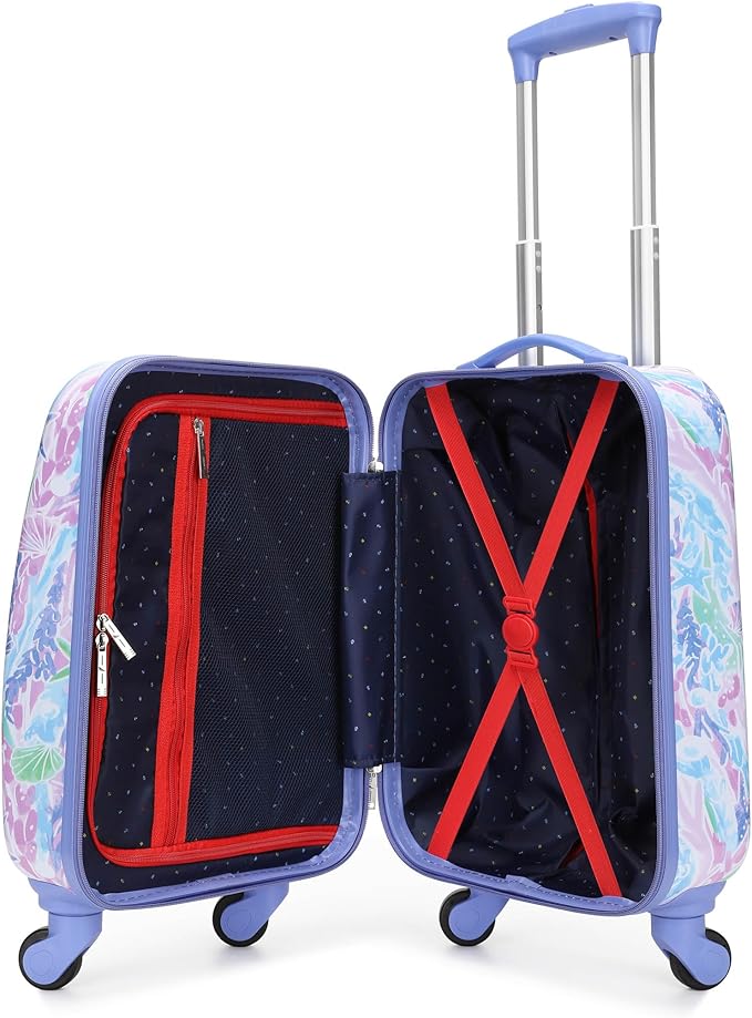 Nautica Kids 18" Hardside Carry-on Suitcase with Spinner Wheels, Pastel Shell