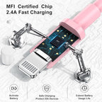 10ft iPhone Charger, [Apple Certified] Long Apple Charging Cord,10 Feet Original Lightning to USB Cable,10 Foot iPhone Charging Cable for iPhone 14 Pro Max/14/13 Pro/12 Mini/11/XS/XR/8/7/6S/5/SE,iPad