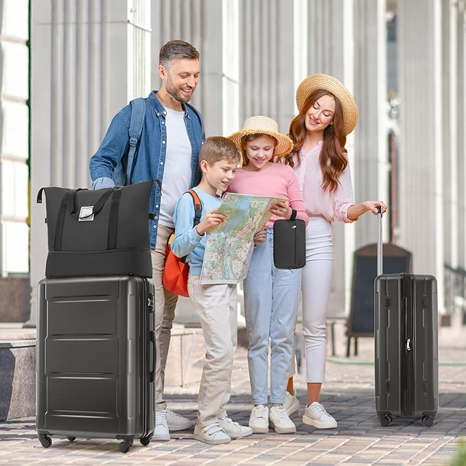 Merax Luggage Sets 20/28 Inch Suitcase Sets with TSA Lock Hardshell Luggage with Bags