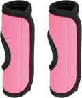 PATIKIL Luggage Handle Wrap for Suitcase, 2 Pcs Bright Color Neoprene Comfort Soft Handle Covers Luggage Identifiers for Bag Suitcase Tags Wraps Travel Accessories, Pink