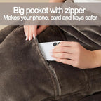 Travel Blanket Pillow, Premium 2 in 1 Flannel Airplane Blanket Compact for Travel,Office, Home,Travel Essentials Accessories for Plane and Car,Compact Office Blanket (Gray)