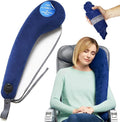 TRAVELREST All-in-One Travel Neck Support & Body Pillow - Airplane Pillow for Long Flight Comfort, Travel Essentials, Sleeping Accessories, Memory Foam, Headrest Support Seat for Car (Blue)