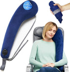 TRAVELREST All-in-One Travel Neck Support & Body Pillow - Airplane Pillow for Long Flight Comfort, Travel Essentials, Sleeping Accessories, Memory Foam, Headrest Support Seat for Car (Blue)