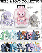 Naturally KIDS Purple Dinosaur Backpack for Girls 4-5, Triceratops Backpack, Dinosaur Gifts for 4-5 Year Old Girls