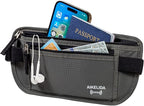 RFID Blocking Passport Holder - Money Belt & Travel Wallet, Travel Belt Bag Fanny Pack for Women Men