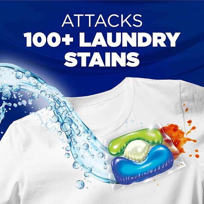 ARM & HAMMER Plus OxiClean Stain Fighters: 5-in-1 Laundry Detergent Power Paks, Fresh Scent, 72 Count