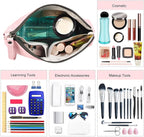 Cosmetic Bags for Women Small Makeup Bag for Purse Pu Leather Makeup Pouch Travel Makeup Bag with Zipper Make Up Bag for Travelling