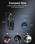 AILKIN 30W PD USB C Car Charger, USB Type C Fast Power Charging Block Dual Port USB A & USBC Plug Cargador Carro Lighter Adapter for iPhone, iPad, Samsung Galaxy, LG, Google Pixel, Moto, USB-C Port