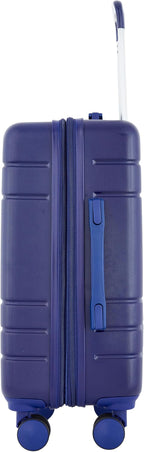 French Connection St. Martin Carry-On Luggage with Cup Holder/USB Ports, Blue Depths