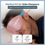MyHalos® Sleep Mask – 3D Blackout Eye Mask for Women & Men, Side Sleepers, Zero Pressure Memory Foam Eyelash Friendly, Breathable,Award-Winning Sleep Aid for Travel (Peach Orange, 1 Count (Pack of 1))
