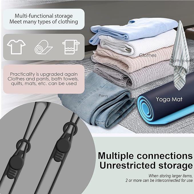 16Pcs Silicone Cable Straps Wire Organizer for Bundling Earphone, Phone Charger, Computer Cords, Reusable Cable Ties Cord Organizer in Home,Office,Kitchen,School(Black)