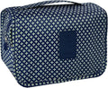 Lcsmaokin Large Capacity Toiletry Bag Travel Bag with Hanging Hook for Men and Women Waterproof Travel Cosmetic Bag Bathroom Storage Bag for Brushes Set,Full-Sized Shampoo,Accessories-Blue Stars