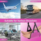 Airplane Footrest Hammock, Adjustable Foot Rest for Long Flights - Travel Must-Haves and Travel Essentials,Portable Airplane Gadgets for Flying Comfort(Rose Red,1 Pack)