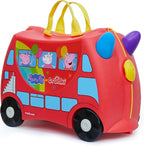 Trunki x Peppa Pig Ride-On Suitcase - Carry-on Approved Luggage, 18L Travel Bag, Kids Suitcases on Wheels for Girls and Boys, Lightweight Cabin Hand Luggage with Tow Strap
