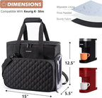 BAGSPRITE Travel Coffee Maker Carrying Case for Keurig K-Mini Plus & K-Slim – Portable Single Serve Coffee Machine Storage Bag with Accessories Space, Coffe e Maker Travel Bag