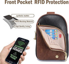 INICAT RFID Blocking Sling Bag, Anti Theft Crossbody Bag for Women, Travel Fanny Pack Style Purse, Vegan Leather