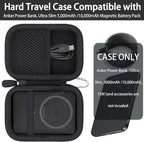 khanka for Anker Nano Power Bank Ultra-Slim 5,000Mah & Maggo Power Bank 10K Case,Compatible with Anker A1665/A1664 Slim Magnetic Charger, Protective Carrying Case Only (Black)