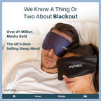 MyHalos® Sleep Mask – 3D Blackout Eye Mask for Women & Men, Side Sleepers, Zero Pressure Memory Foam Eyelash Friendly, Breathable,Award-Winning Sleep Aid for Travel (Navy Blue, 1 Count (Pack of 1))