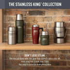 THERMOS Stainless King Vacuum-Insulated Travel Mug with Handle - 16oz, Midnight Blue - Thermos Tumbler for Hot & Cold Drinks - Leak & Sweat-Proof Stainless Steel Coffee Mug with Lid for Commuting