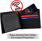 SaiTech IT 10 PK RFID Blocking Cards Protect Your Entire Wallet, Purse, and Cards from NFC Contactless Theft Wallet for Men & Women - Orange Black (10 Pack CL)