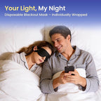 100 Packs Disposable Sleep Masks Bulk, Blackout Blindfolds for Men Women, Soft Eyemasks Adjustable for Sleeping Travel Yoga, Light Blocking Night Eye Mask for Party Games Team Building