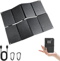 ELECAENTA 25W HPBC Solar Panel, 25.4% Conversion, Only 0.9 lbs, Pocket Size Ultra Light, USB C & USB A Fast Charging, Portable Solar Charger for Cellphones, Camping, Hiking, Backpacking