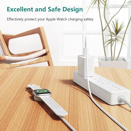 2Pack for Apple Watch Charger Cable, Magnetic Fast Charger to USB-C Cable 3FT(1m), Wireless Fast iWatch Charger Portable Compatible with iWatch Ultra/Series 9/8/7/6/SE/SE2/5/4/3/2/1, White