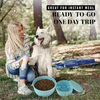 AVERYDAY 30 Oz Travel Dog Bowls with Lids, 2-in-1 Portable Pet Bowls for Food and Water, Leakproof Travel Dog Food & Water Bowl for Outdoor, Camping, Travel Dog Feeding Bowl, Daycare Pet Bowls
