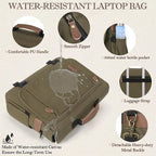 RAINSMORE Messenger Bag for Men 17-17.3 Inch Laptop Bag Water-resistant Canvas Computer Shoulder Bag Office Work Briefcase Large Casual Satchel Bags for Men Bookbag for College, OliveDrab