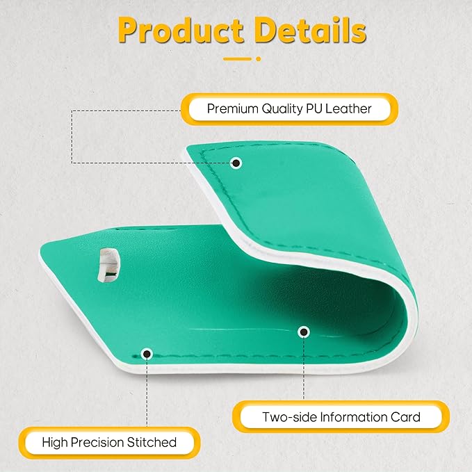 Travelambo Luggage Tags for Suitcases Faux Leather Privacy Protection 2 Pack Bag Tags Travel Accessories Essential, Blooming Green