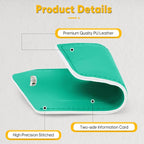 Travelambo Luggage Tags for Suitcases Faux Leather Privacy Protection 2 Pack Bag Tags Travel Accessories Essential, Blooming Green