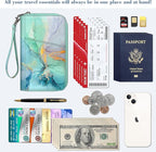 Fintie Family Passport Holder Wallet, RFID Blocking Travel Document Organizer Clutch Bag Credit Cards Case Cover for Women Men