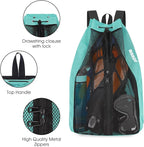 WANDF Swim Bag Mesh Drawstring Backpack Beach Backpack for Swimming, Gym, and Workout Gear