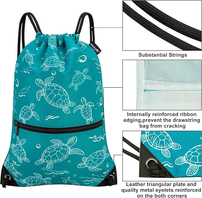 HOLYLUCK Drawstring Backpack Bag Sport Gym Sackpack